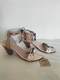 Sandali vintage Diesel donna pelle beige 40 nuovi