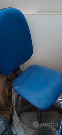2 Sedie blu da ufficio, studio camera