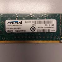 Ram Crucial 4 GB DDR3