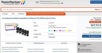 toner stampante compatibili kyocera 2N + 3 colori