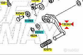 Leva cambio Kawasaki GPX R 750 132361148