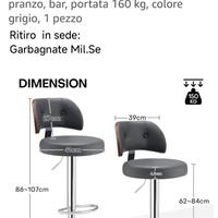 Sgabello gievole in ecopelle