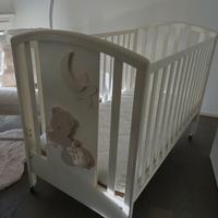 Lettino bianco MIBB con materasso