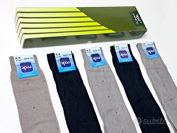 5 PAIA CALZE LUNGHE UOMO *REDE_COTONE FILO SCOZIA