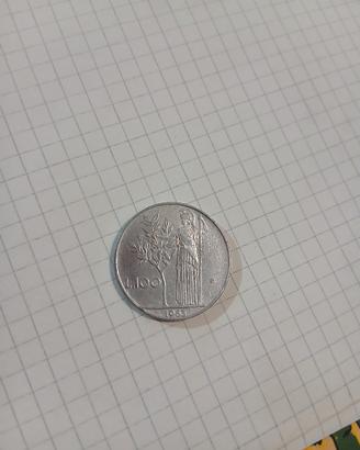 moneta 100 lire Minerva
