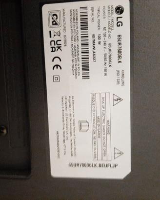 Tv Lg 65 pollici con display rotto