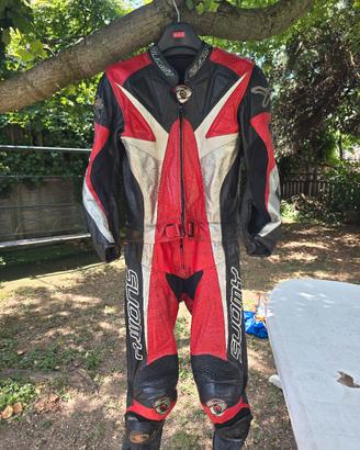 Tuta da moto in pelle Suomy Shock Tecnology Tg 48