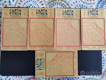 Touring Club cartine stradali anni 50