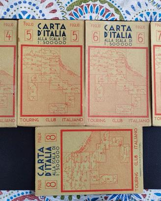 Touring Club cartine stradali anni 50