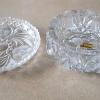 Posacenere e piattini tondi in cristallo