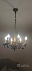 Lampadario classico a 6 luci – ottone/bronzato