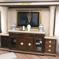 Soggiorno classico artigianale  legno e travertino