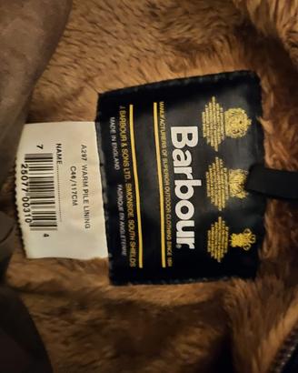 Barbour cerato con pellicciotto tg 52