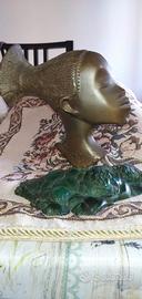 Scultura bronzo / malachite