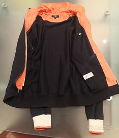 Giacca FAY cotone blu e tessuto tecnico arancione