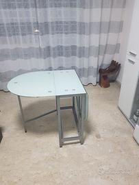 Tavolo vetro temperato richiudibile