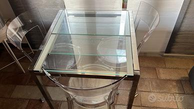 GLIVARP Tavolo allungabile, vetro 75/115x70 cm