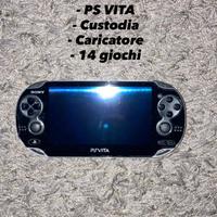 PS VITA + Custodia + Caricatore + 14 Giochi