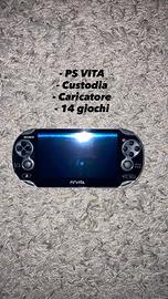 PS VITA + Custodia + Caricatore + 14 Giochi
