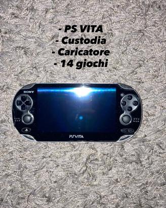 PS VITA + Custodia + Caricatore + 14 Giochi