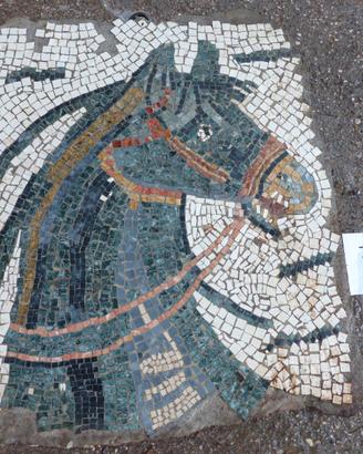 Mosaico "Testa di cavallo" cm. 72x62 - cod.03
