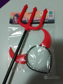 set Halloween forcone 50 cm più corna nuove