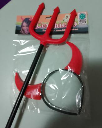 set Halloween forcone 50 cm più corna nuove