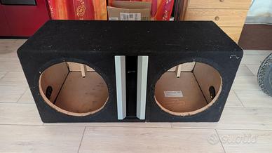 Box 50L per 2 subwoofer da 30cm MDF18 REFLEX