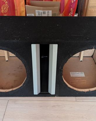 Box 50L per 2 subwoofer da 30cm MDF18 REFLEX