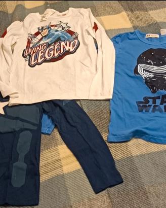 Lotto 3 maglie bimbo 8/10 anni