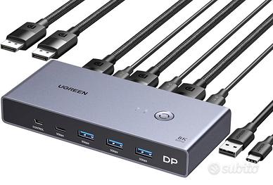 UGREEN Switch KVM Displayport 8K 60Hz