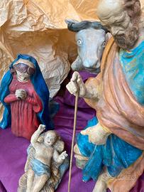Presepe in terracotta policroma