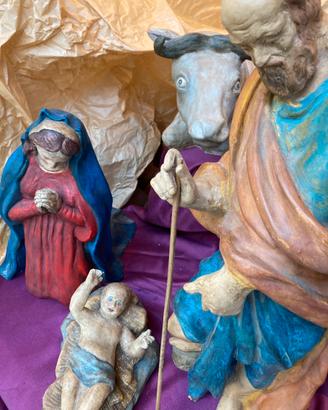 Presepe in terracotta policroma