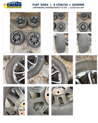 4 RUOTE 4 CERCHI IN LEGA FIAT 500X 16” CON GOMME I