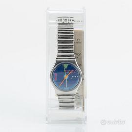 1989 Vintage Orologio Swatch Coldsteel GY105 NUOVO
