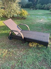 Chaise longue con ruote