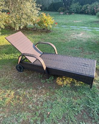 Chaise longue con ruote