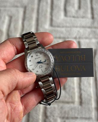 Bulova Swaroski Lady Quartz NOS 33mm