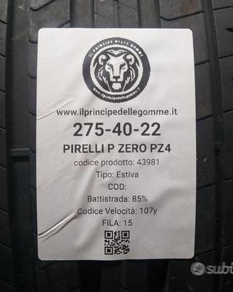 2 gomme 275 40 22 pirelli a43981
