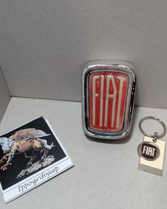 Set Stemma logo Fiat portachiavi originali vintage