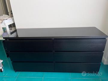 Cassettiera nera Ikea