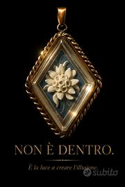 Antico pendente reverse carved lucite 40s
