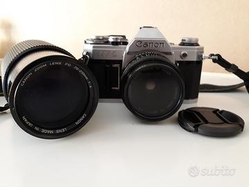 fotocamera canon ae1+tele zoom
