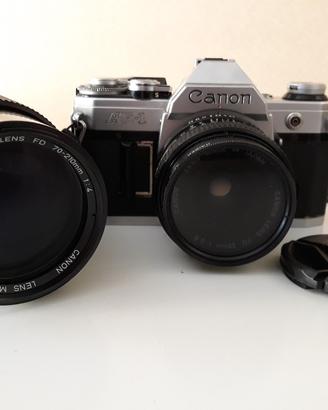 fotocamera canon ae1+tele zoom