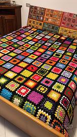 Coperta crochet pura lana