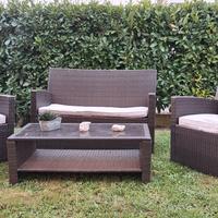 Set Giardino RIVERSIDE in Rattan Sintetico 4 pez