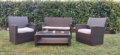 Set Giardino RIVERSIDE in Rattan Sintetico 4 pez