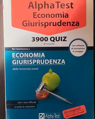 Alpha Test Economia Giurisprudenza 3900 Quiz 2a ed