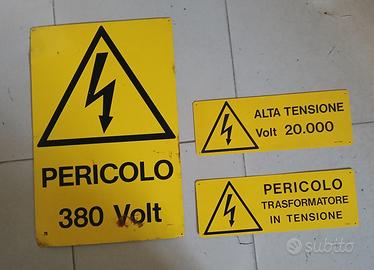 cartelli pericolo vintage