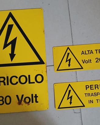 cartelli pericolo vintage